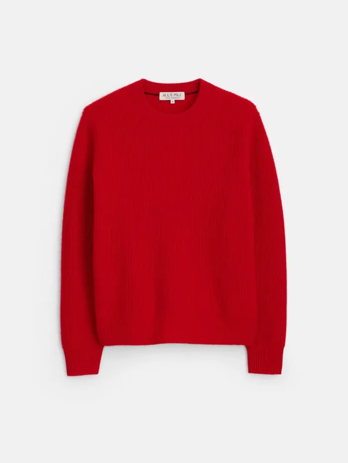 Alex Mill Sweaters Women Jordan Sweater In Washed Cashmere Bright Red