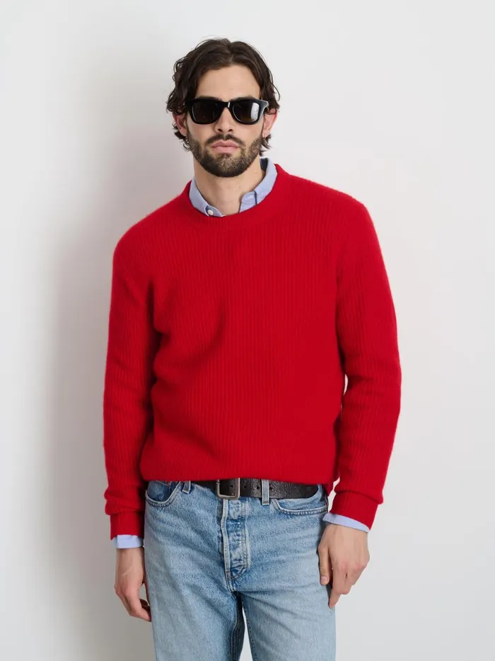 Alex Mill Sweaters Women Jordan Sweater In Washed Cashmere Bright Red