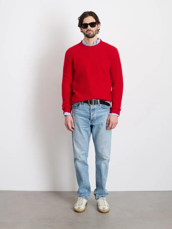 Alex Mill Sweaters Women Jordan Sweater In Washed Cashmere Bright Red