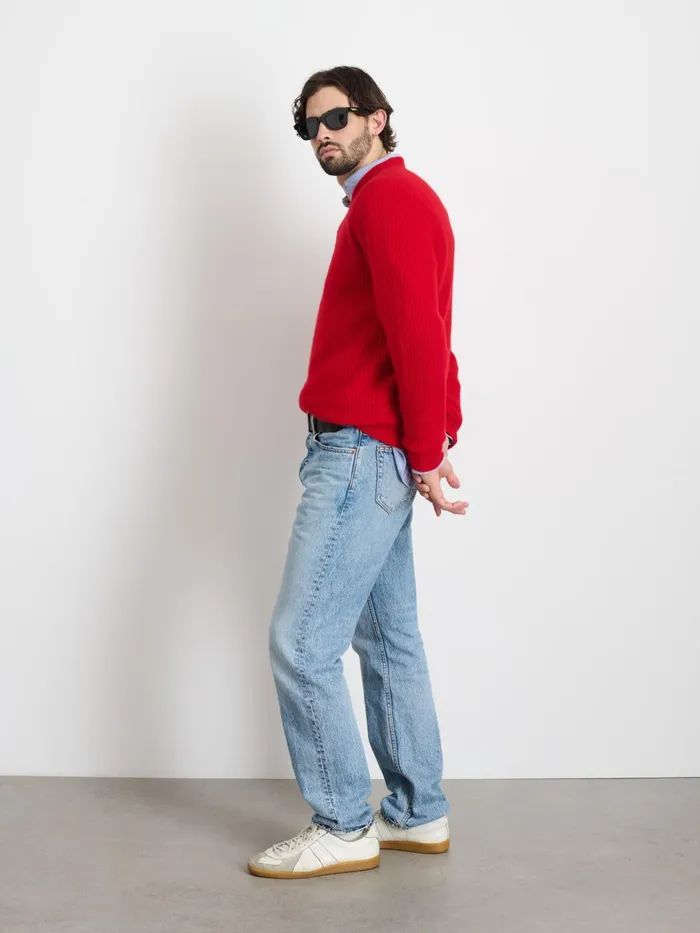 Alex Mill Sweaters Women Jordan Sweater In Washed Cashmere Bright Red