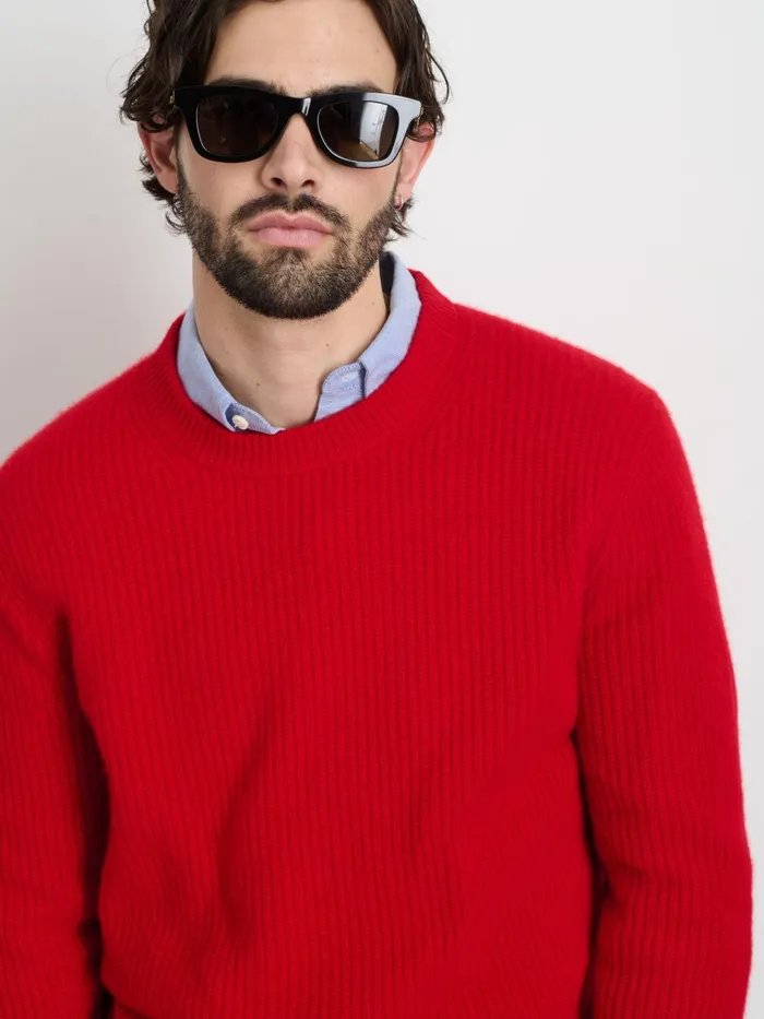 Alex Mill Sweaters Women Jordan Sweater In Washed Cashmere Bright Red