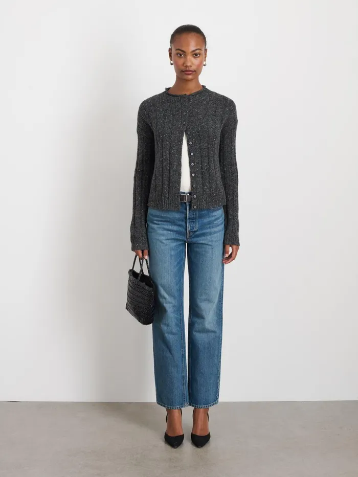 Alex Mill Sweaters Women Reese Cardigan In Donegal Charcoal
