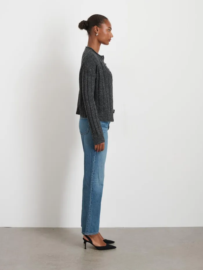 Alex Mill Sweaters Women Reese Cardigan In Donegal Charcoal