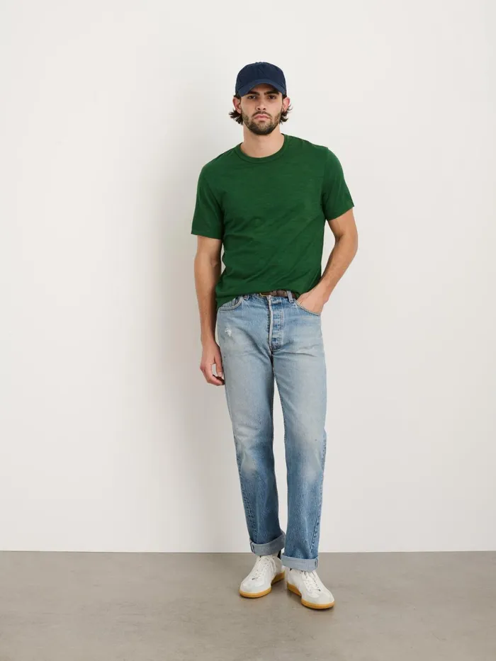 Alex Mill Tees Polos Men Standard TShirt In Slub Cotton Emerald