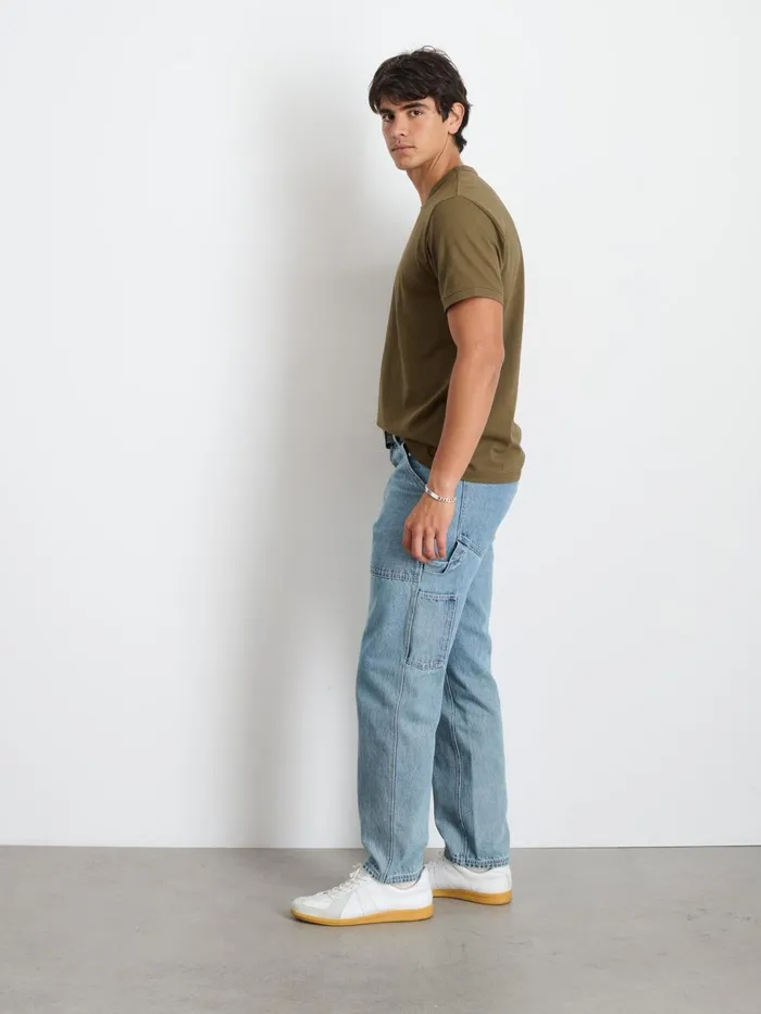 Alex Mill Tees Polos Men Standard TShirt In Slub Cotton Faded Deep Olive