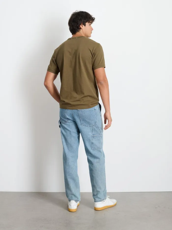 Alex Mill Tees Polos Men Standard TShirt In Slub Cotton Faded Deep Olive