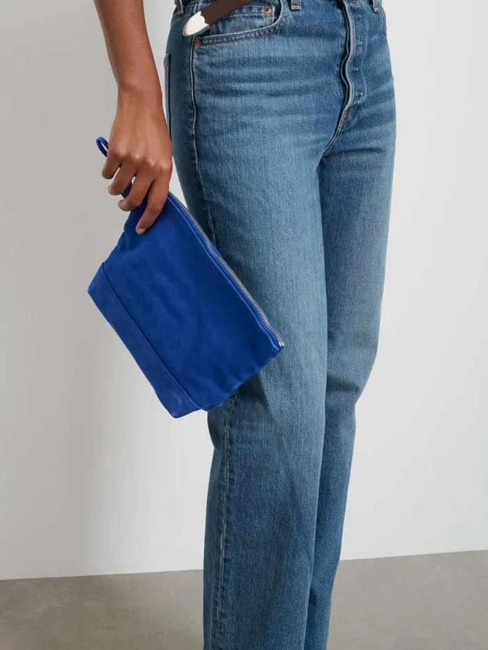 Alex Mill Women The Perfect Canvas Pouch Cobalt