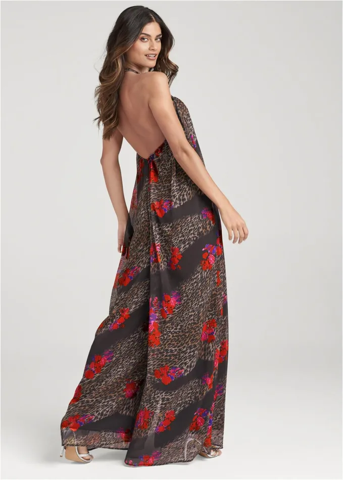 ANIMAL PRINT JUMPSUIT Brown Multi Women VENUS Jumpsuits