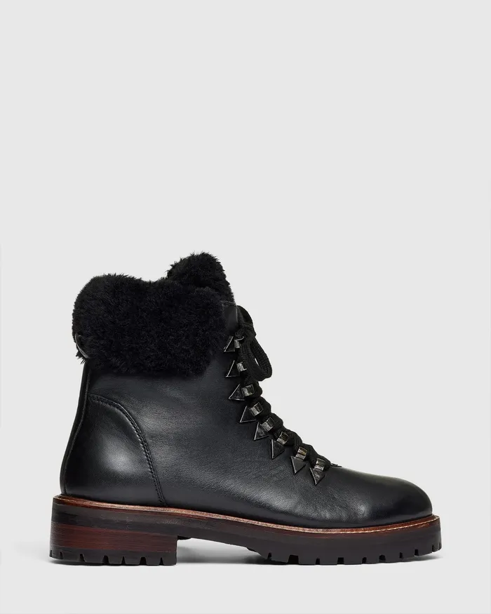 Ankle Boots NOVO Shoes Women TRIUMPH Black Smooth
