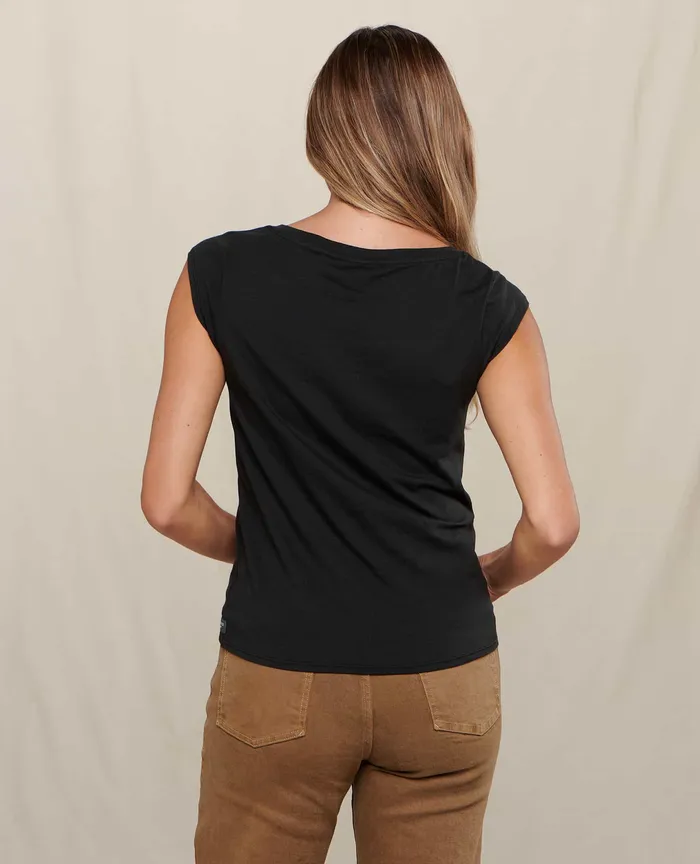 Anza Short Sleeve Shirt Black Tops and TShirts ToadandCo Women8217s
