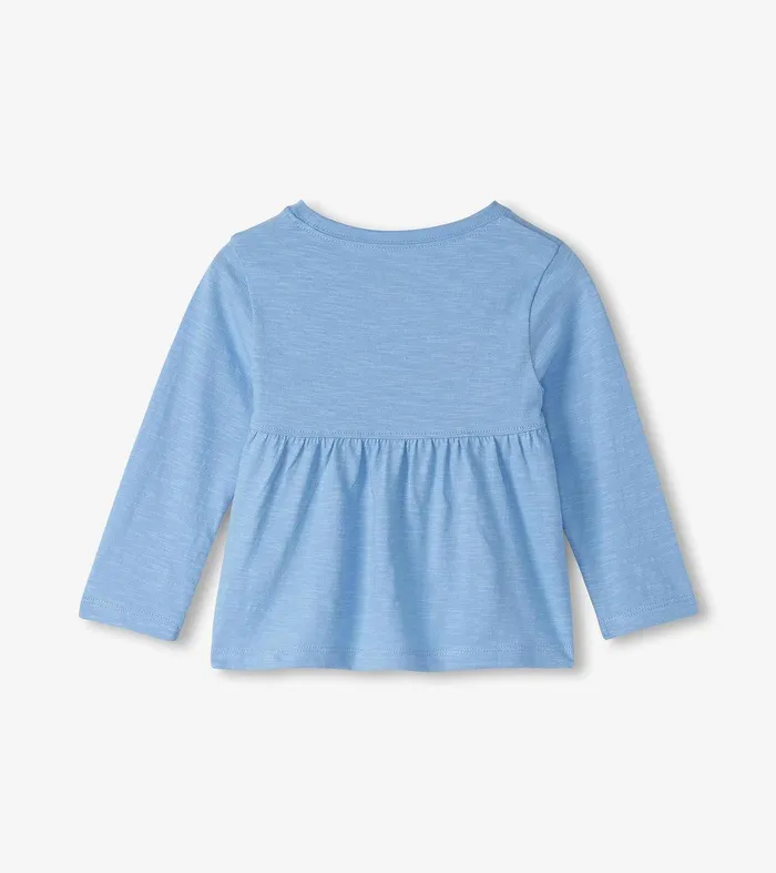 Baby and Toddler Girls Big Groovy Heart Long Sleeve TShirt Hatley