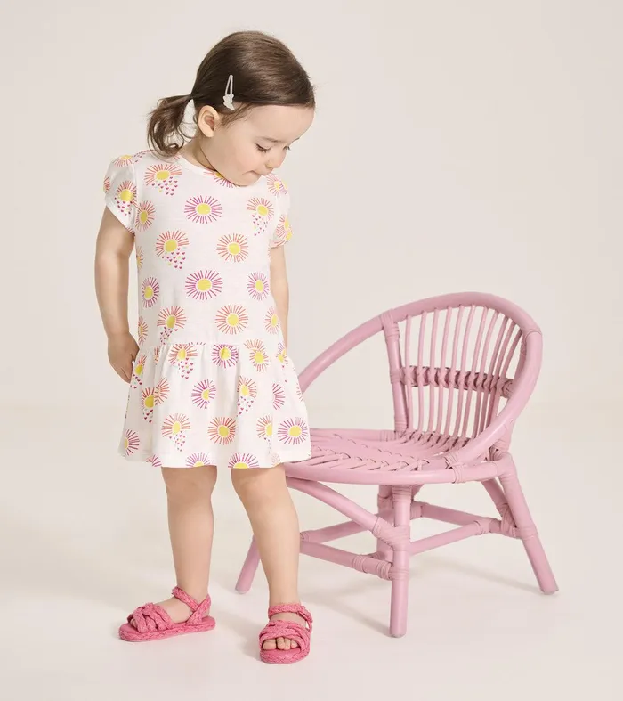 Baby and Toddler Girls Heart Suns Gathered Dress Hatley