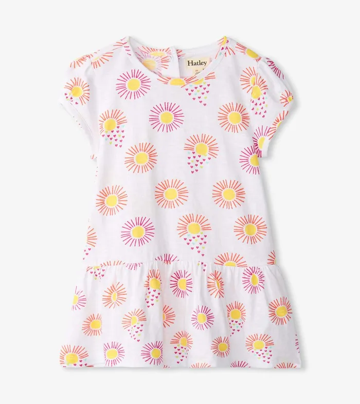 Baby and Toddler Girls Heart Suns Gathered Dress Hatley