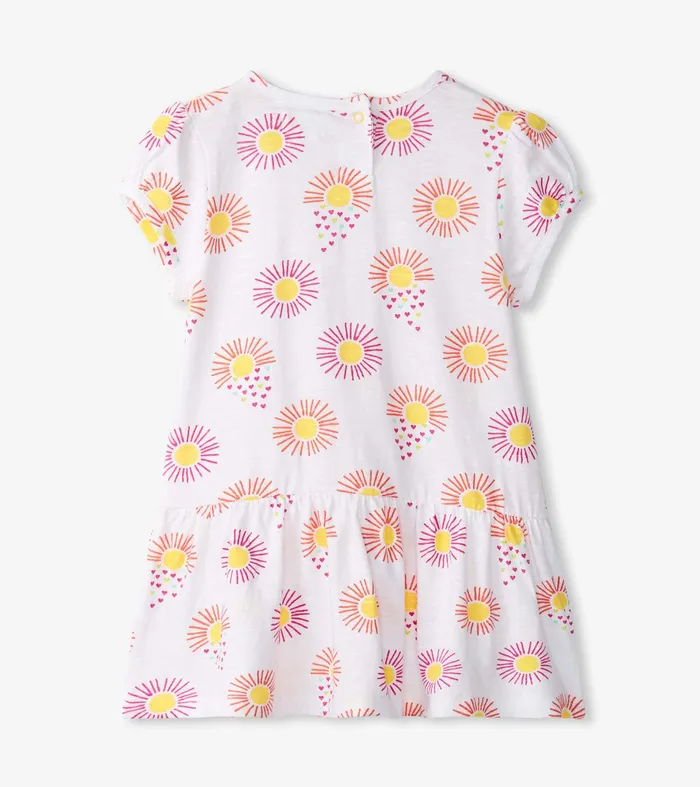 Baby and Toddler Girls Heart Suns Gathered Dress Hatley