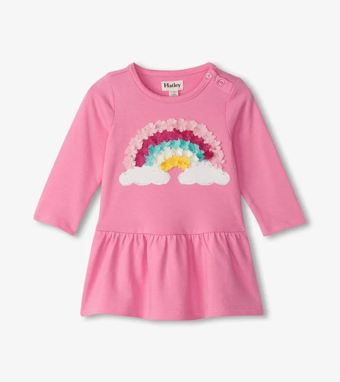 Baby and Toddler Girls Rainbow Cloud Flounce Skirt Dress Hatley