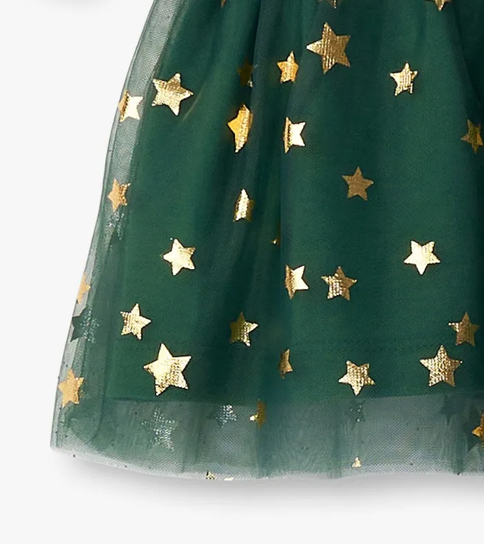 Baby and Toddler Holiday Reindeer Drop Waist Sweater Dress Hatley