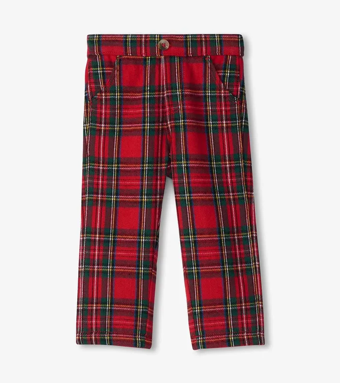 Baby and Toddler Red Plaid Straight Leg Pants Hatley