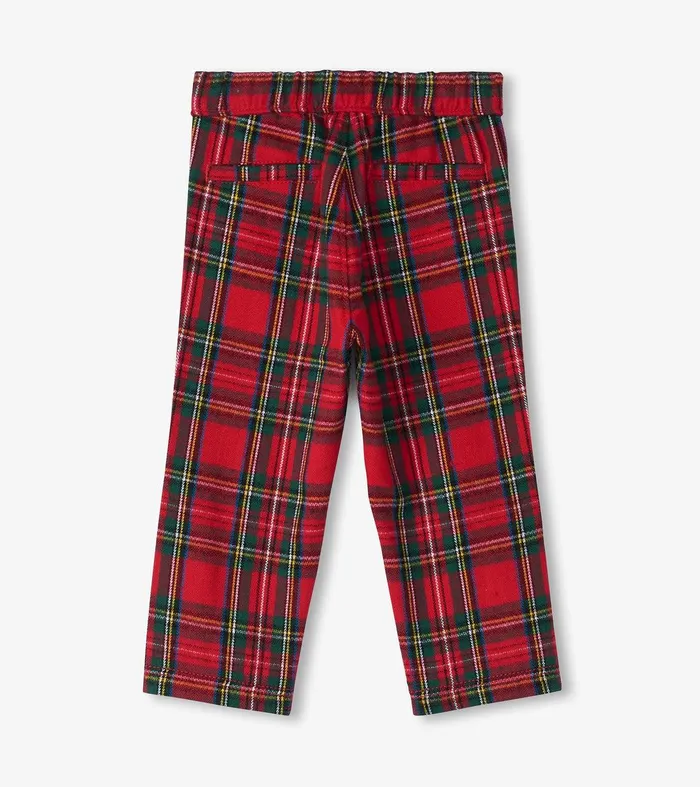 Baby and Toddler Red Plaid Straight Leg Pants Hatley