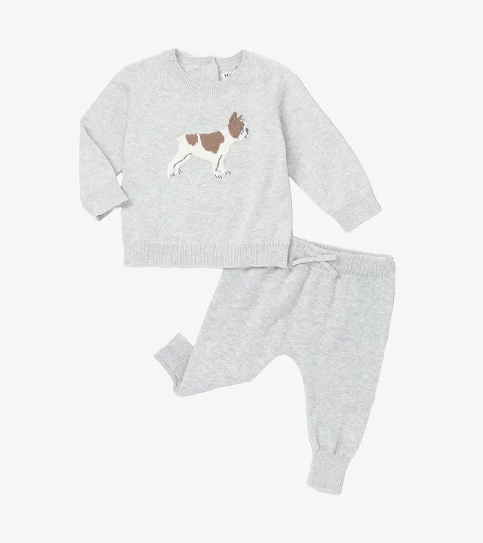 Baby Boys Little Bulldog Pullover Sweater and Pants Hatley