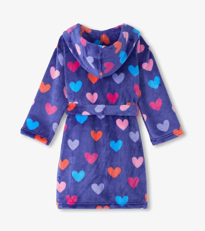 Baby Girls Hearts Fleece Robe Hatley