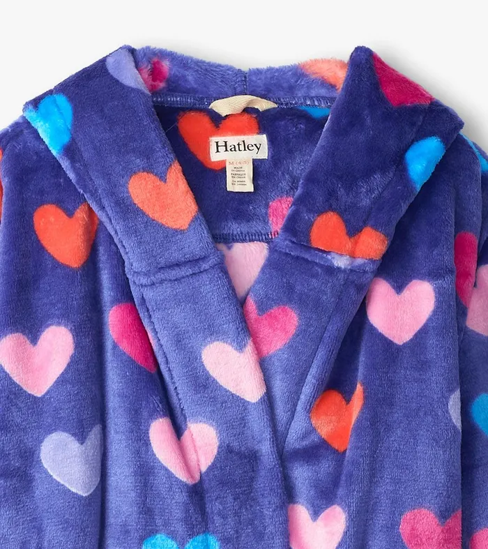 Baby Girls Hearts Fleece Robe Hatley