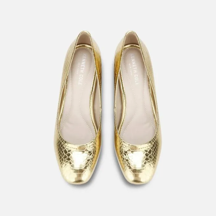 Balance Metallic Pump Gold Women Kenneth Cole Heels