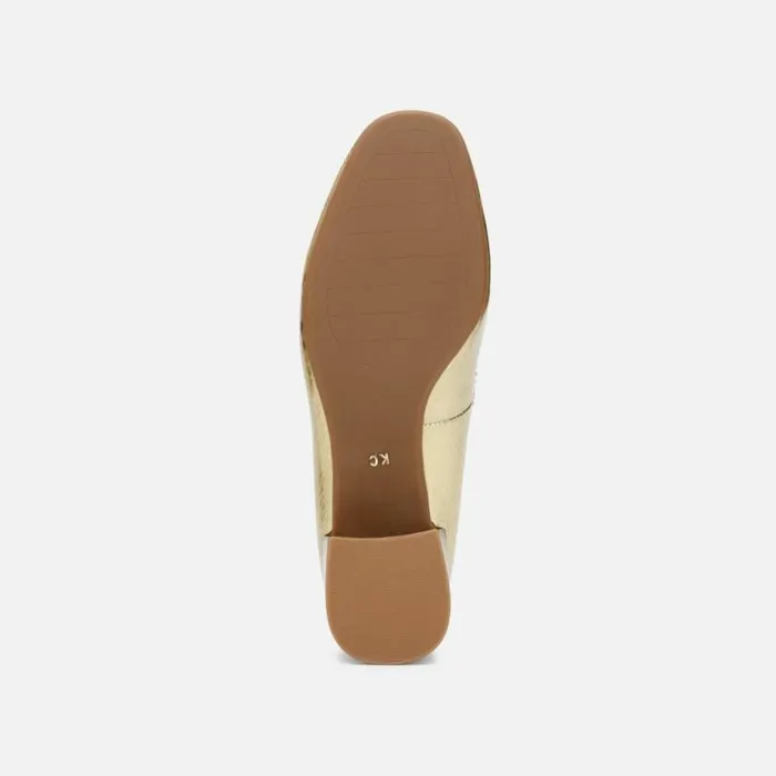 Balance Metallic Pump Gold Women Kenneth Cole Heels