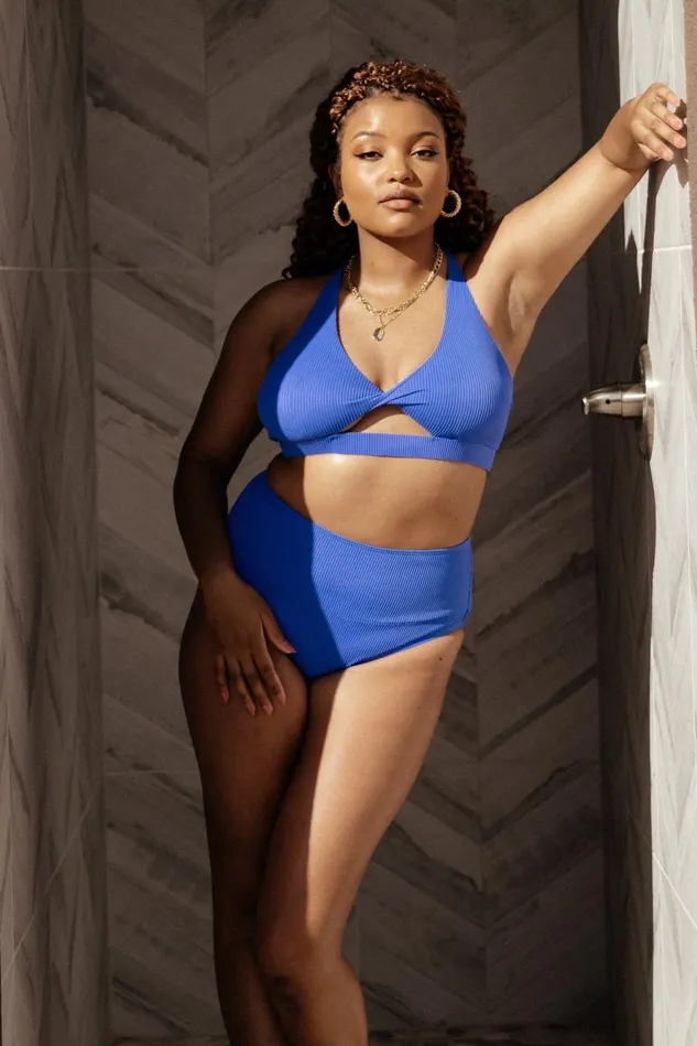 Baltic Born Bikini Women Del Mar Ribbed Bikini Top Blue