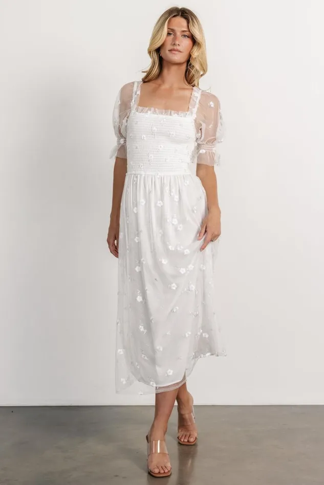 Baltic Born Bridal Women Emilia Embroidered Dress Off White