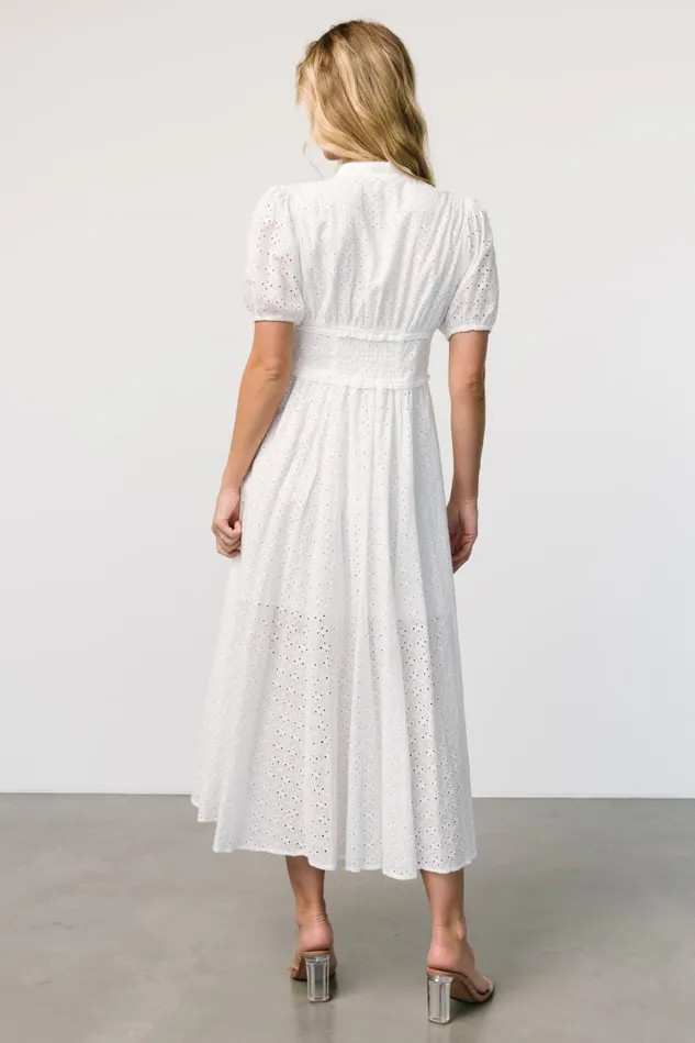 Baltic Born Bridal Women Esther Eyelet Midi Dress Off White Baltic Born Bridal Women Esther Eyelet Midi Dress Off White