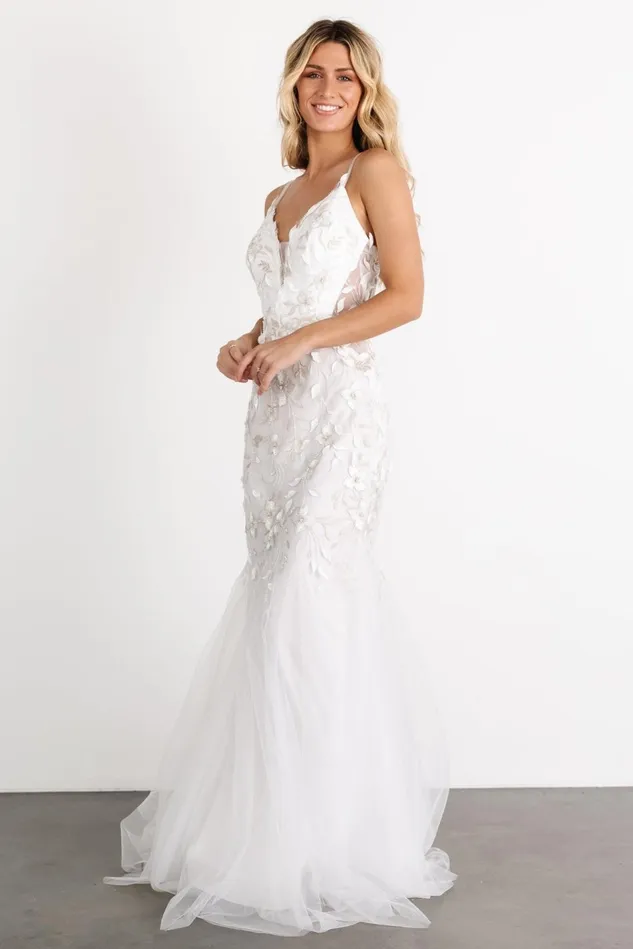 Baltic Born Bridal Women Precious Embroidered Bridal Gown Off White