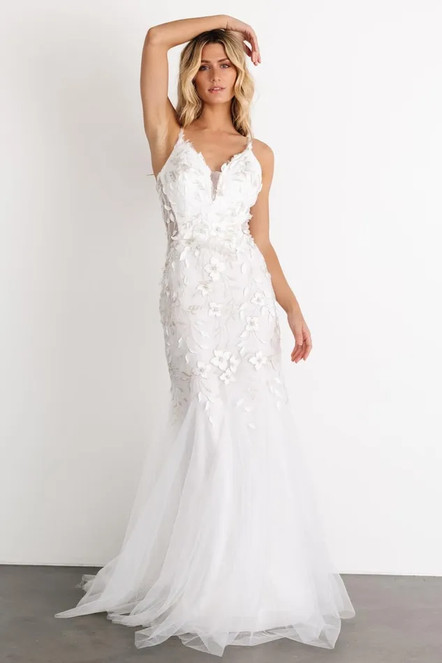 Baltic Born Bridal Women Precious Embroidered Bridal Gown Off White Baltic Born Bridal Women Precious Embroidered Bridal Gown Off White