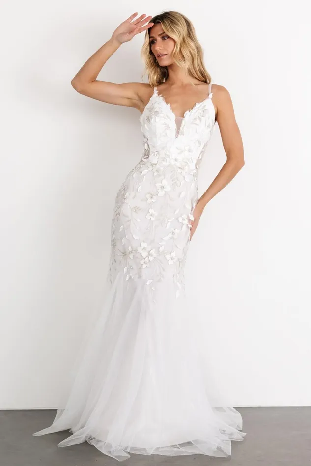 Baltic Born Bridal Women Precious Embroidered Bridal Gown Off White Baltic Born Bridal Women Precious Embroidered Bridal Gown Off White
