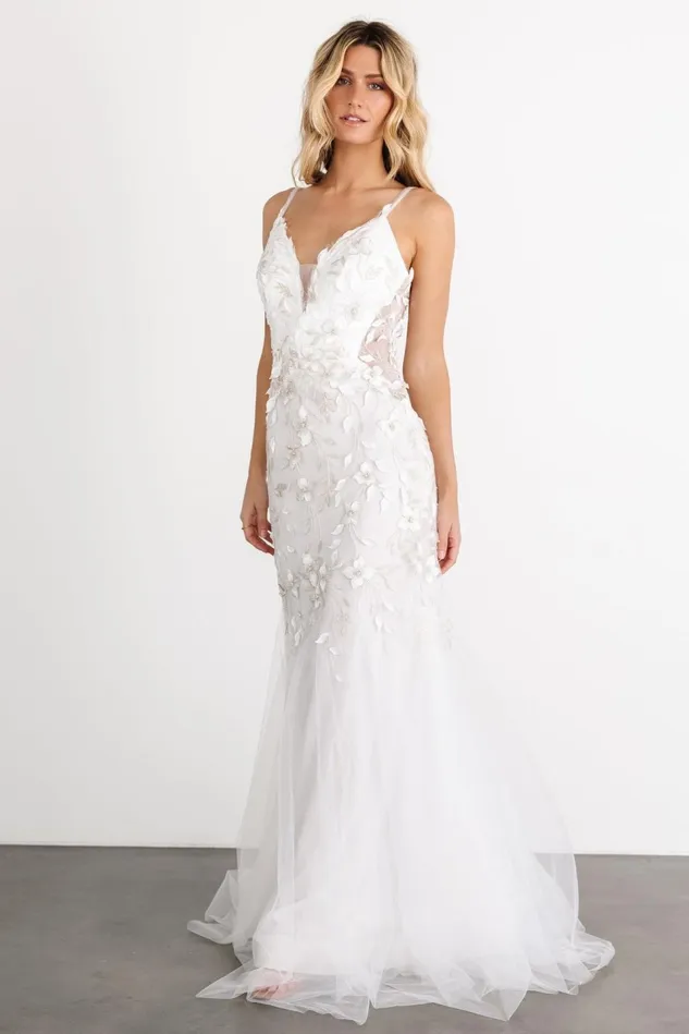 Baltic Born Bridal Women Precious Embroidered Bridal Gown Off White Baltic Born Bridal Women Precious Embroidered Bridal Gown Off White