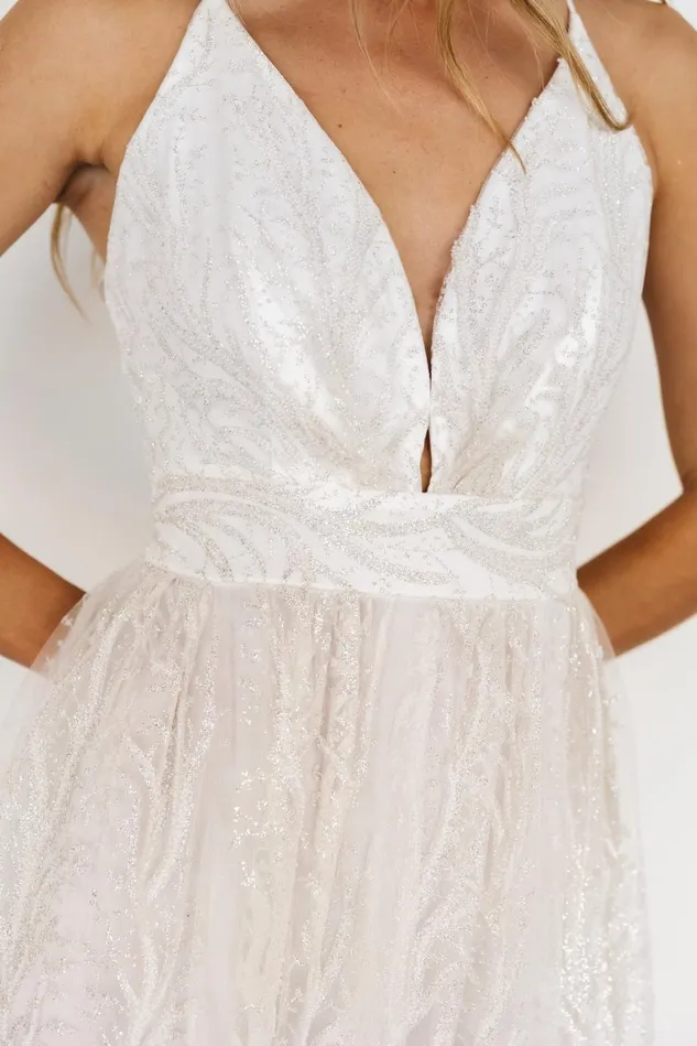 Baltic Born Bridal Women Zayla Shimmer Gown White Baltic Born Bridal Women Zayla Shimmer Gown White