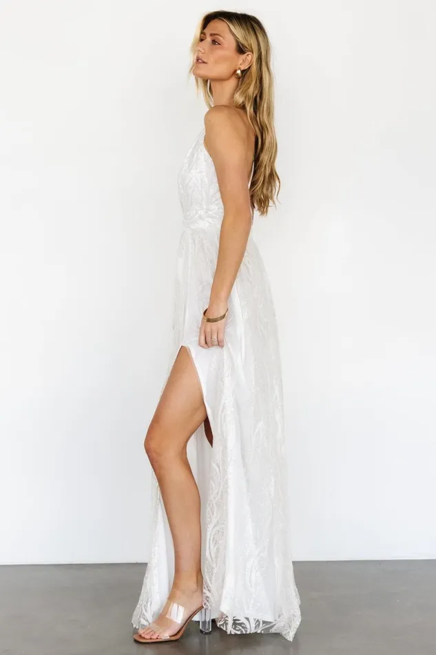 Baltic Born Bridal Women Zayla Shimmer Gown White Baltic Born Bridal Women Zayla Shimmer Gown White