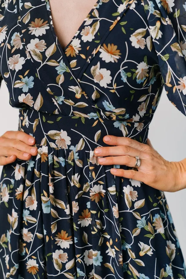 Baltic Born Bump Friendly Women Katherine Maxi Dress Dark Blue Floral Baltic Born Bump Friendly Women Katherine Maxi Dress Dark Blue Floral