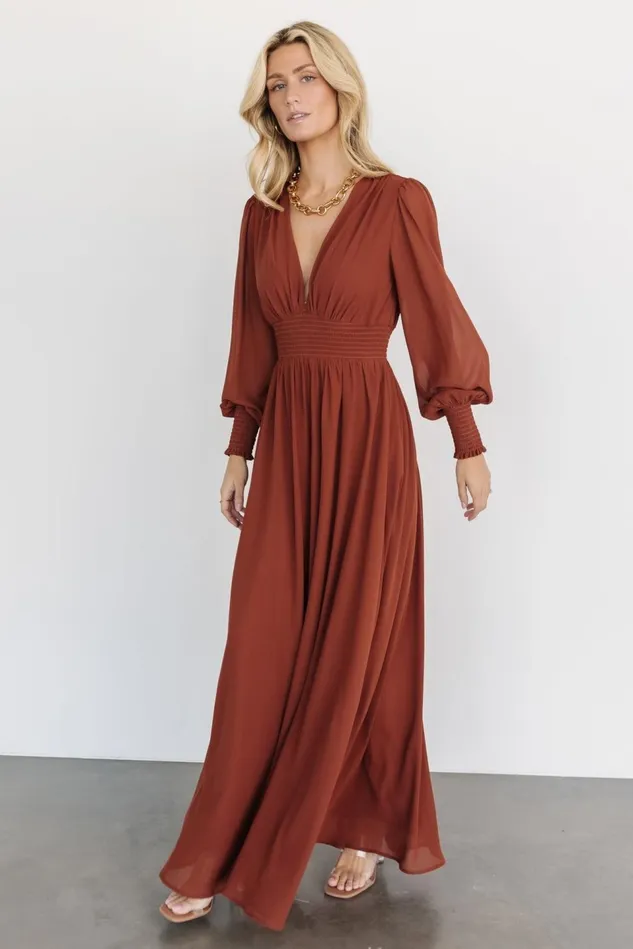 Baltic Born Bump Friendly Women Olivia Maxi Dress Cinnamon