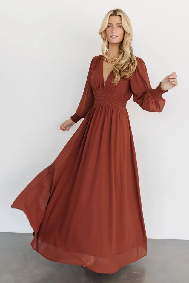 Baltic Born Bump Friendly Women Olivia Maxi Dress Cinnamon