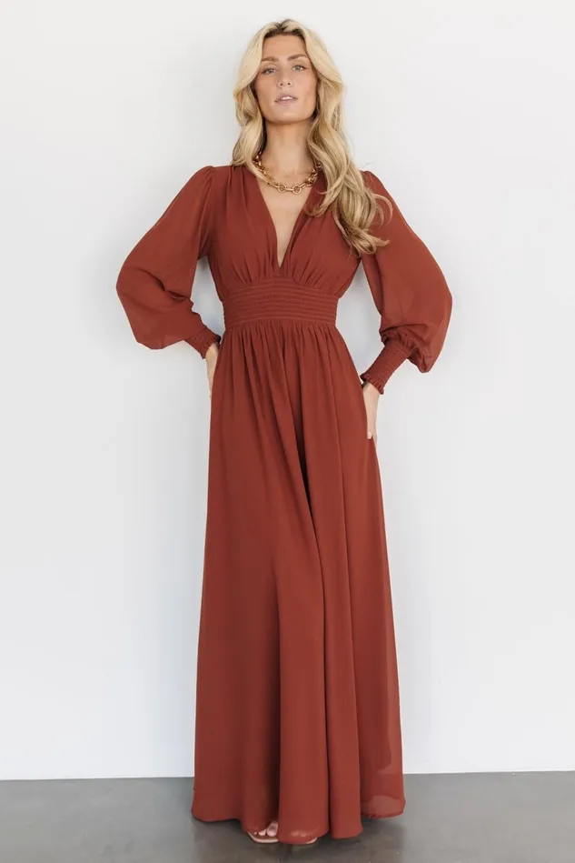Baltic Born Bump Friendly Women Olivia Maxi Dress Cinnamon