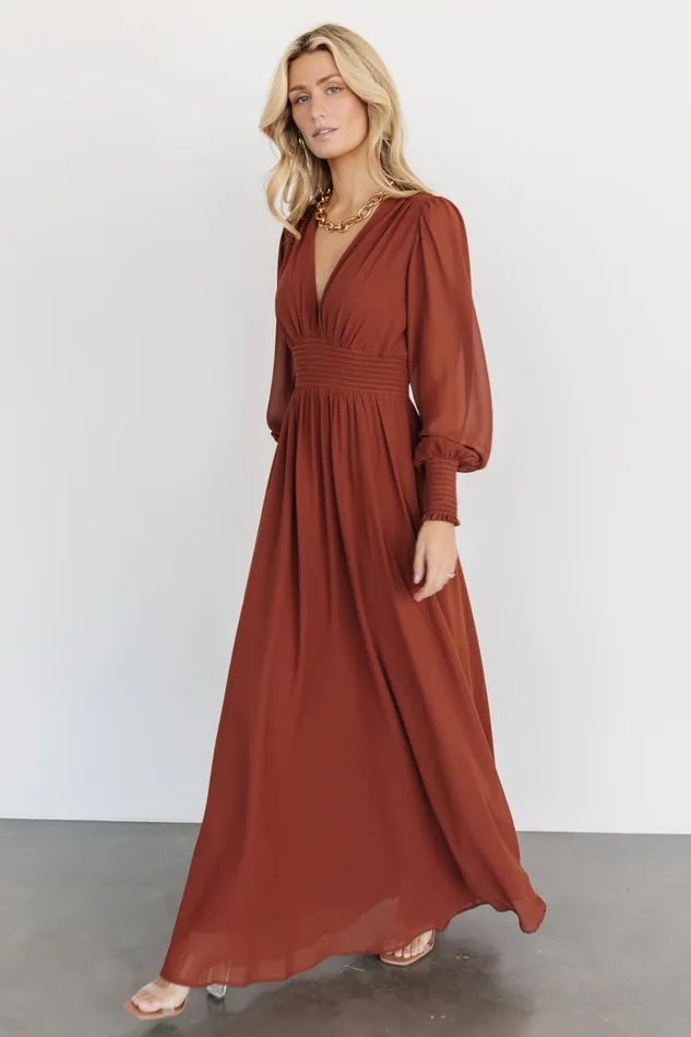Baltic Born Bump Friendly Women Olivia Maxi Dress Cinnamon