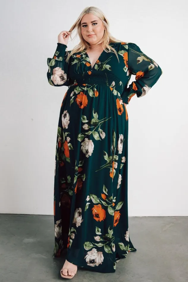 Baltic Born Bump Friendly Women Olivia Maxi Dress Deep Topaz Floral Baltic Born Bump Friendly Women Olivia Maxi Dress Deep Topaz Floral