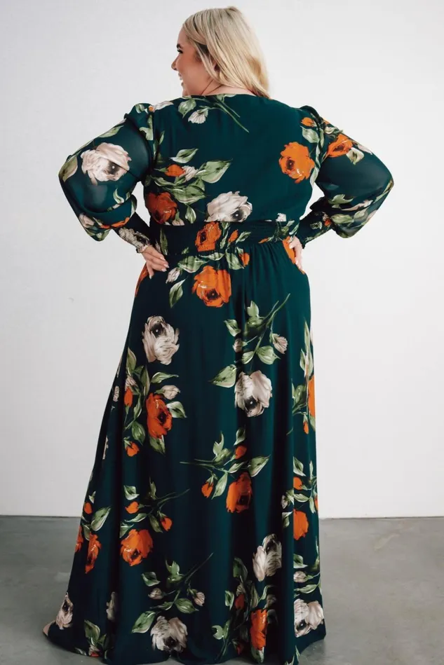 Baltic Born Bump Friendly Women Olivia Maxi Dress Deep Topaz Floral Baltic Born Bump Friendly Women Olivia Maxi Dress Deep Topaz Floral