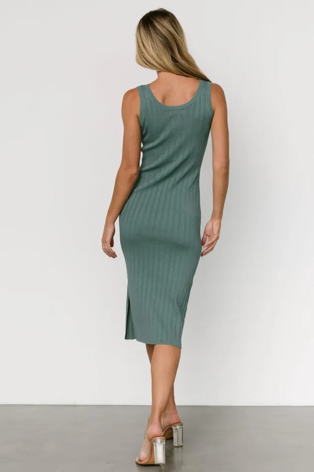 Baltic Born Bump Friendly Women Rue Ribbed Midi Dress Eucalyptus Baltic Born Bump Friendly Women Rue Ribbed Midi Dress Eucalyptus