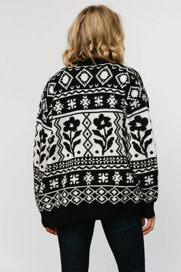 Baltic Born Cardigans Women Jackson Oversized Cardigan Black Print Baltic Born Cardigans Women Jackson Oversized Cardigan Black Print