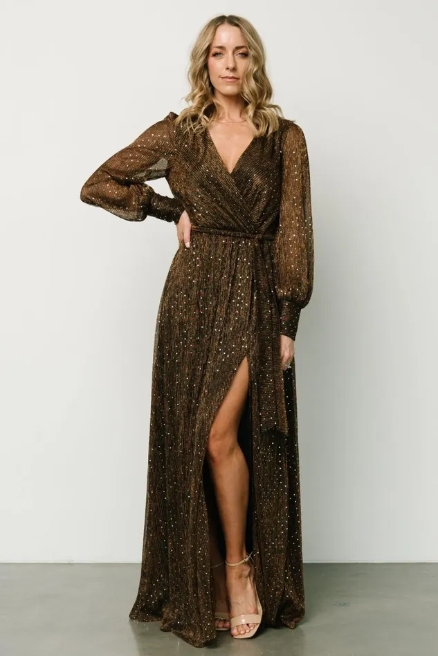 Baltic Born Embellished Sequin Women Abigail Sparkle Gown Bronze