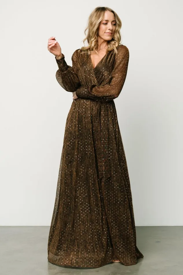Baltic Born Embellished Sequin Women Abigail Sparkle Gown Bronze