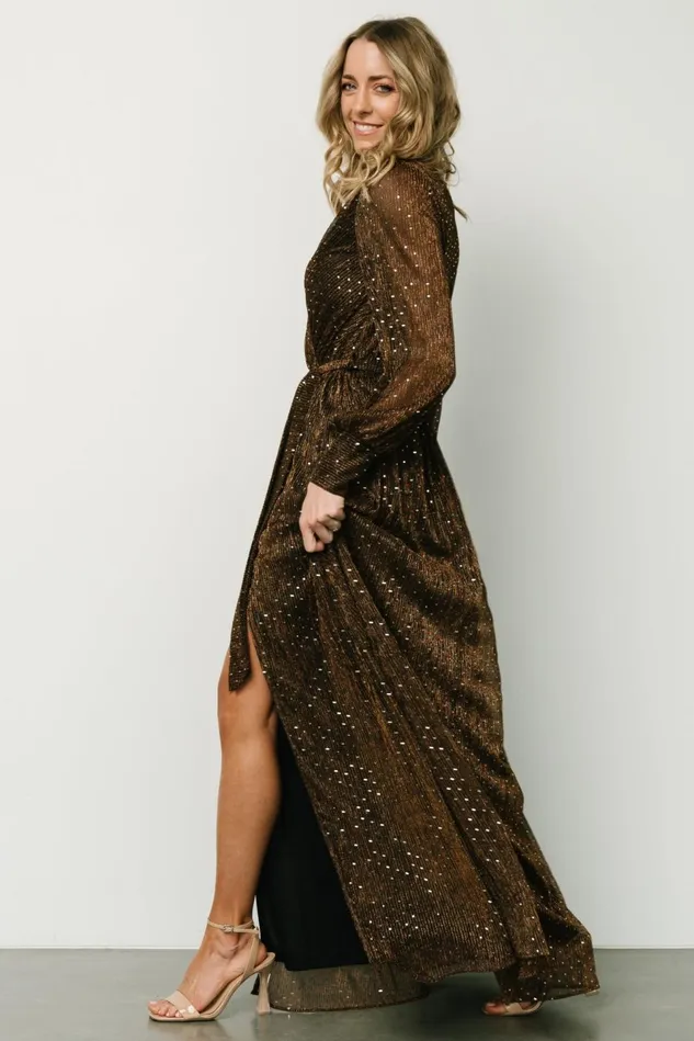 Baltic Born Embellished Sequin Women Abigail Sparkle Gown Bronze