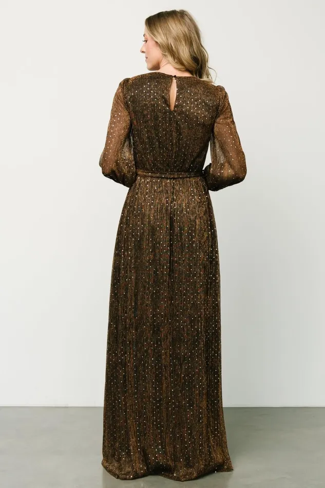 Baltic Born Embellished Sequin Women Abigail Sparkle Gown Bronze