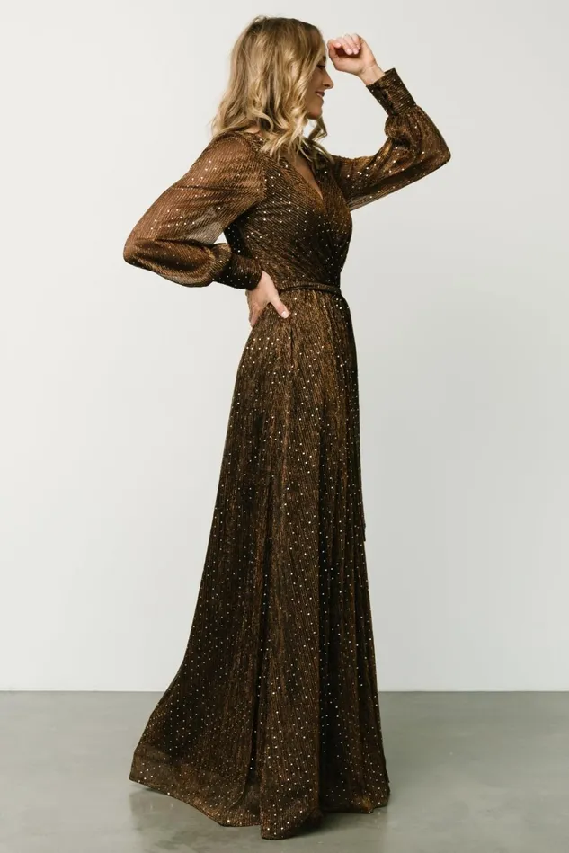 Baltic Born Embellished Sequin Women Abigail Sparkle Gown Bronze